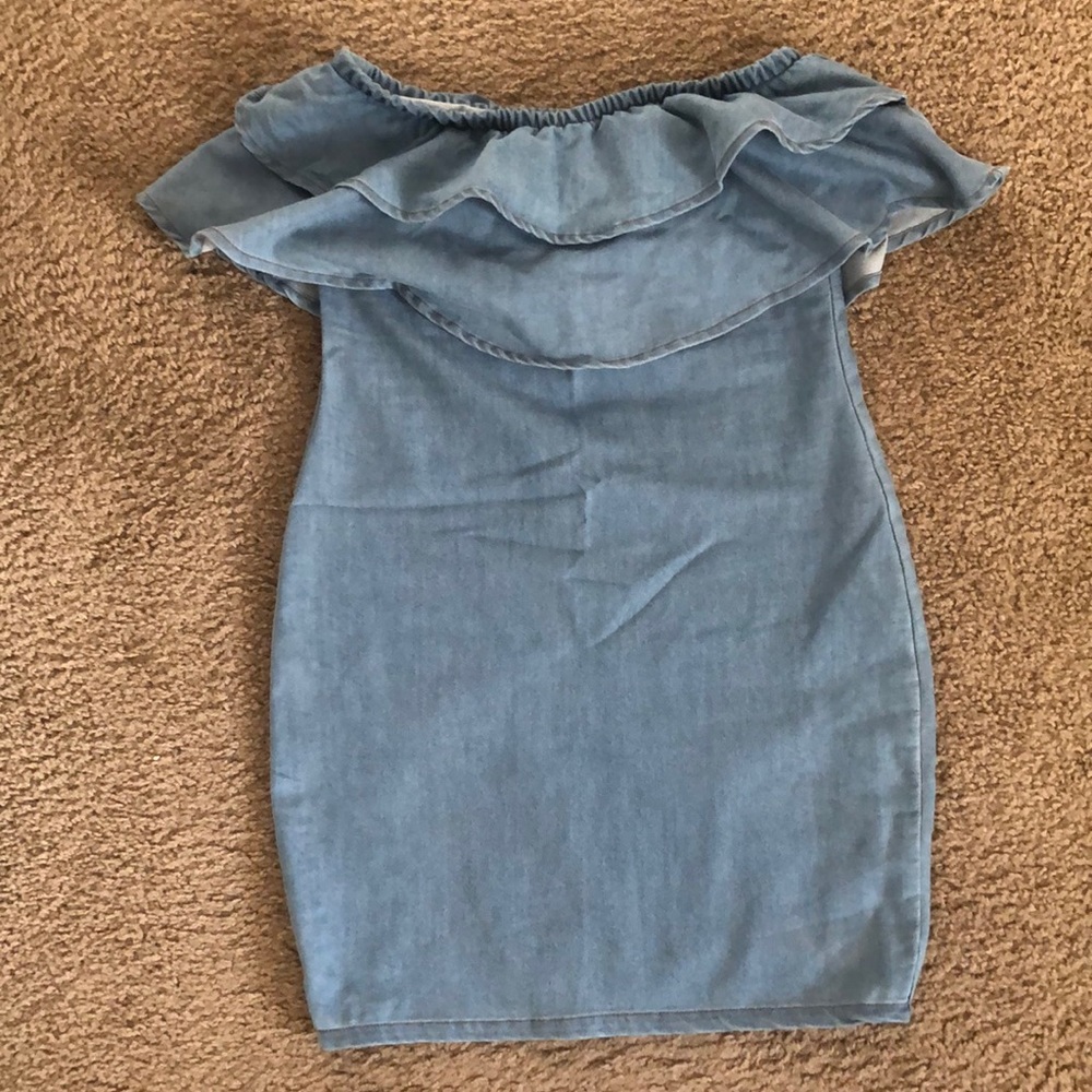 Strapless Denim Dress